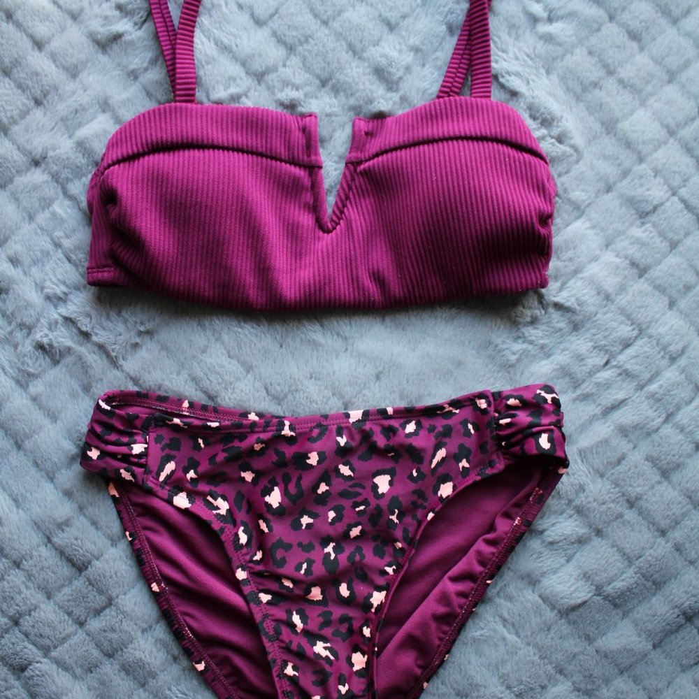 Dip Swimwear 2 piece swimsuit Set Maroon Bikini ~S~ RN 29360